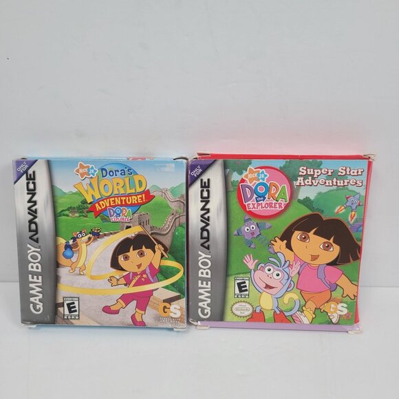 Dora The Explorer Game Nintendo Game Boy Advance Set of 2 - Picture 1 of 5